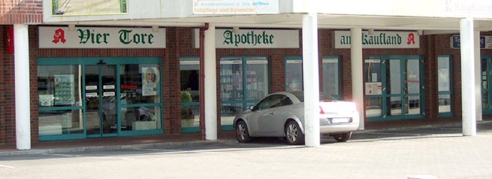 Herzlich willkommen bei der Vier Tore Apotheke am Kaufland in Neubrandenburg.